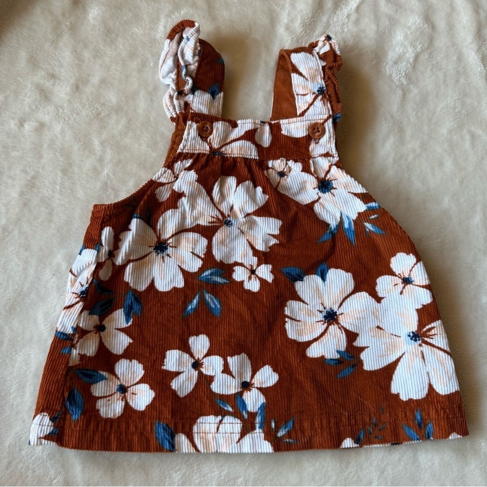 Baby Girl Bundle – Sz 0-6 Months | Denim Jacket, Corduroy Dress & Floral Onesie - Picture 5 of 10